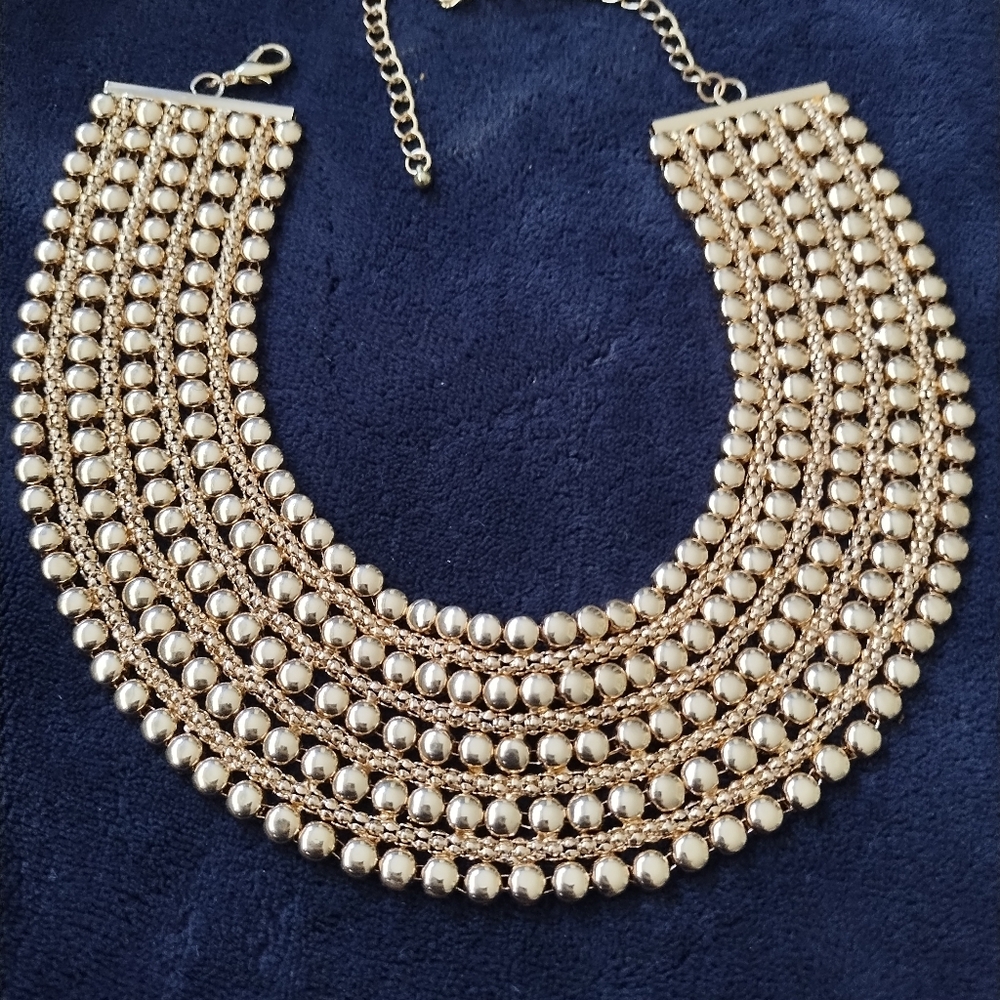 Vintage Gold Statement Necklace